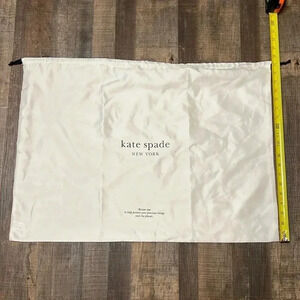 Kate Spade New‎ York Dust bag with Draw String 27x19 White Satin look